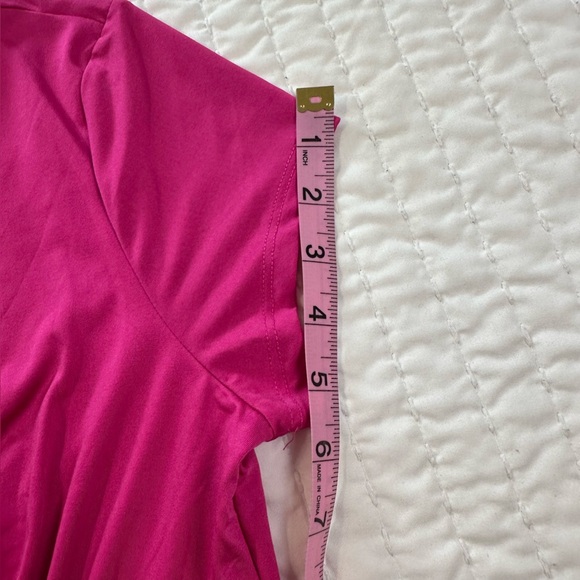 Almost Famous Barbiecore Fuchsia V-Neck Blouse - Picture 9 of 12